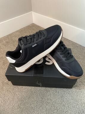 New BOSS Titanium Runn NY Sneakers Black Men's Size 9